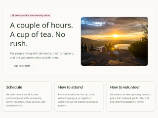 Memory Café Coordination Tool
