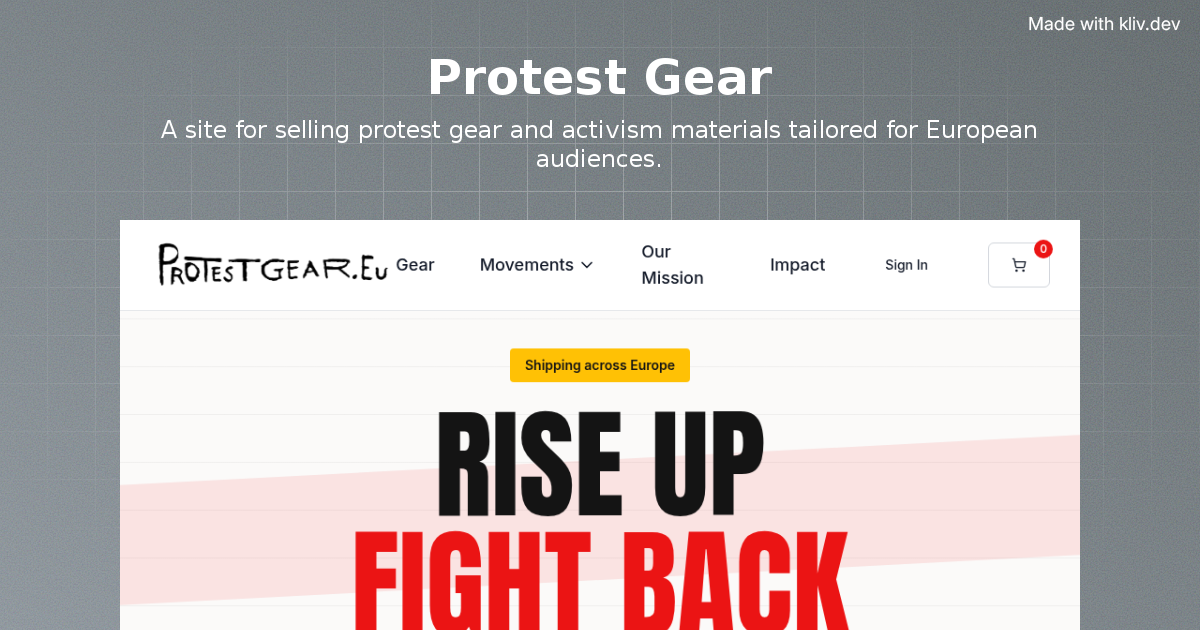 Protest Gear - Activist Supplies & Protest Signs for Europe | Shop Now